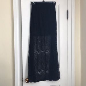 Beautiful Black Lace Maxi Skirt